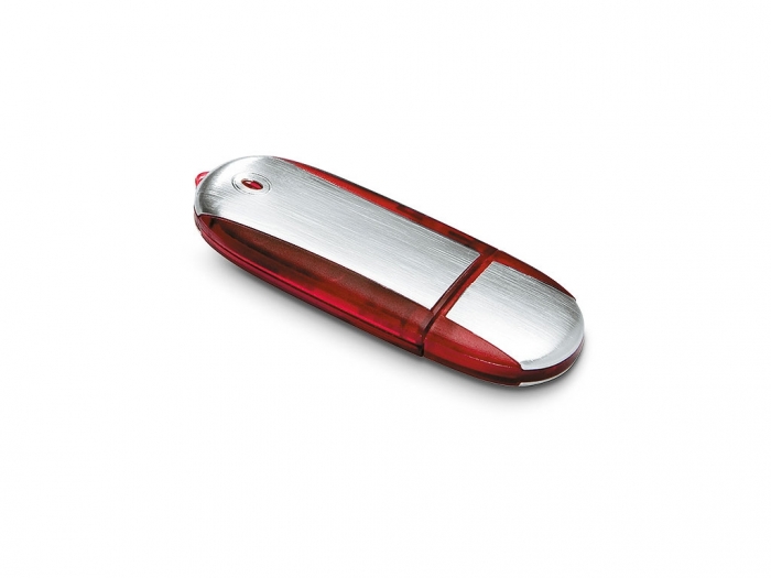 USB Flash Drive in oval metal case