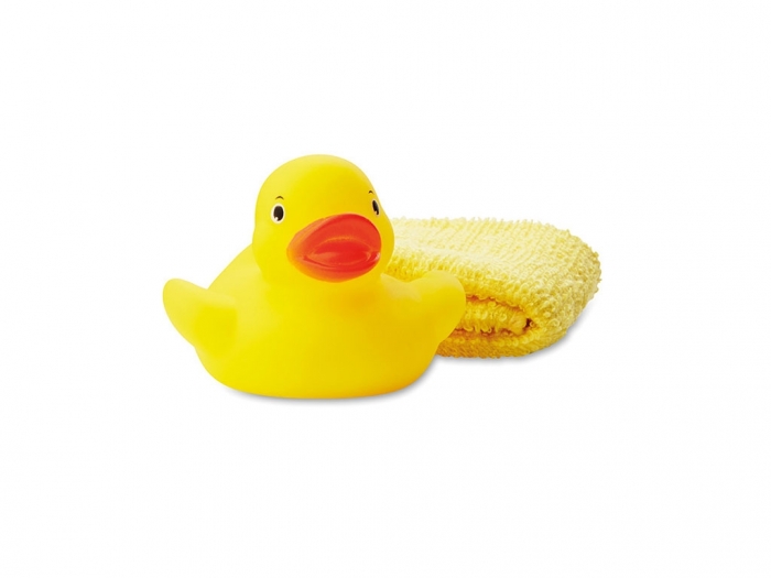 Bath duck with mini towel