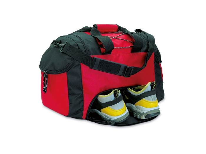 Sport bag with 3 lateral zipper compartments