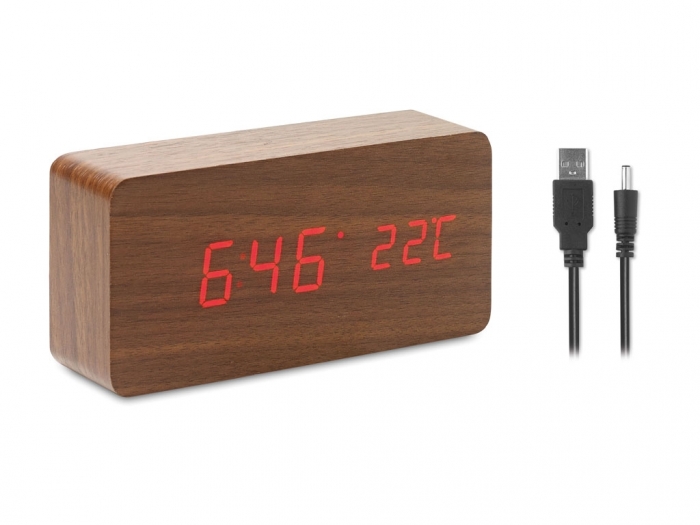 LED time display clock in MDF