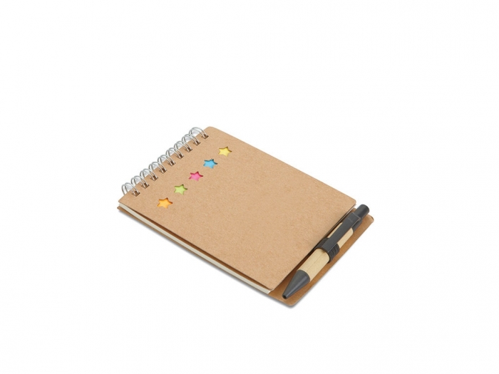 Notebook with sticky
