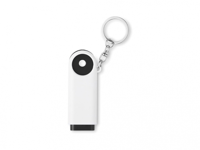 Key ring torch with token