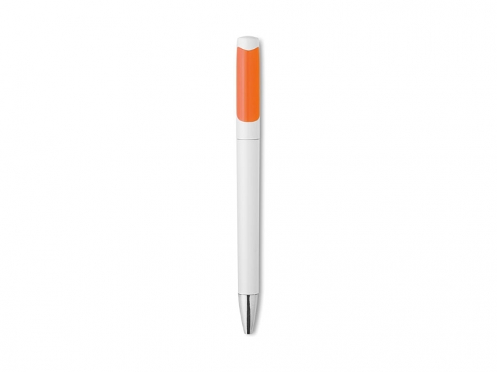 Plastic ball pen in solid colour finish