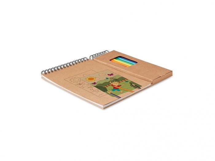 Colouring set with notepad