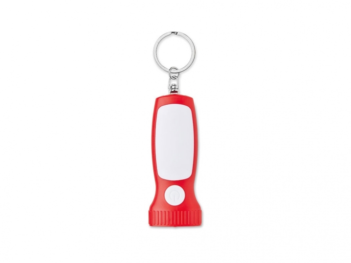 Key ring with light in torch