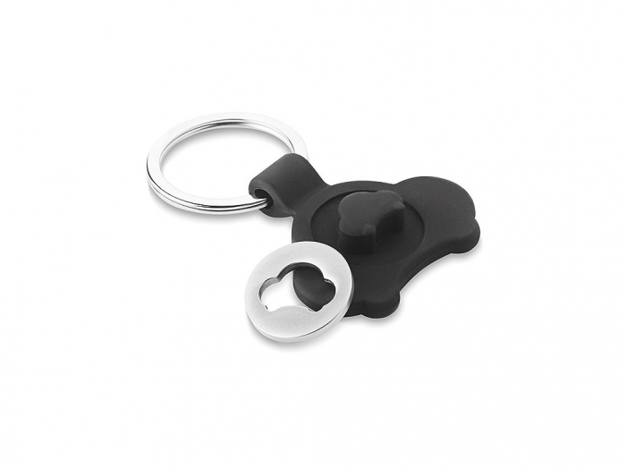 Car shaped key ring with token