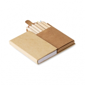 Notebook with 6 colouring pencils
