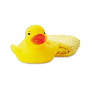 Bath duck with mini towel