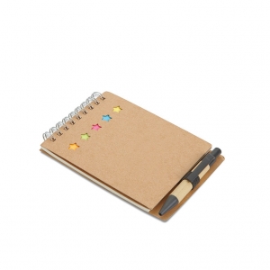 Notebook with sticky