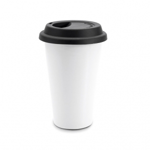 Double wall ceramic travel cup