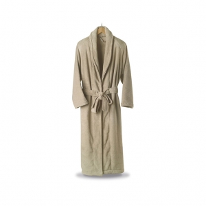 Long-sleeved bathrobe with pockets