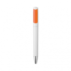 Plastic ball pen in solid colour finish