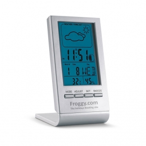Weather station with blue display