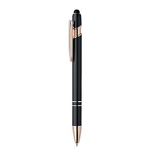 Stylus push ball pen with rose gold Geneva